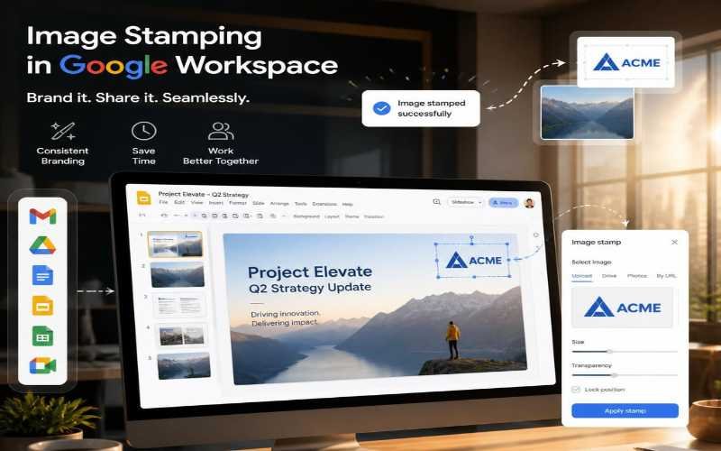 A Secure Way to Stamp and Optimize Images Using Google Workspace